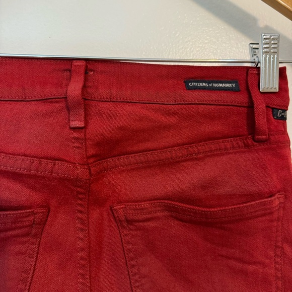 Citizens of Humanity Rocket Slick Coated High Rise Skinny Jeans Red Sz 26 - Picture 9 of 15